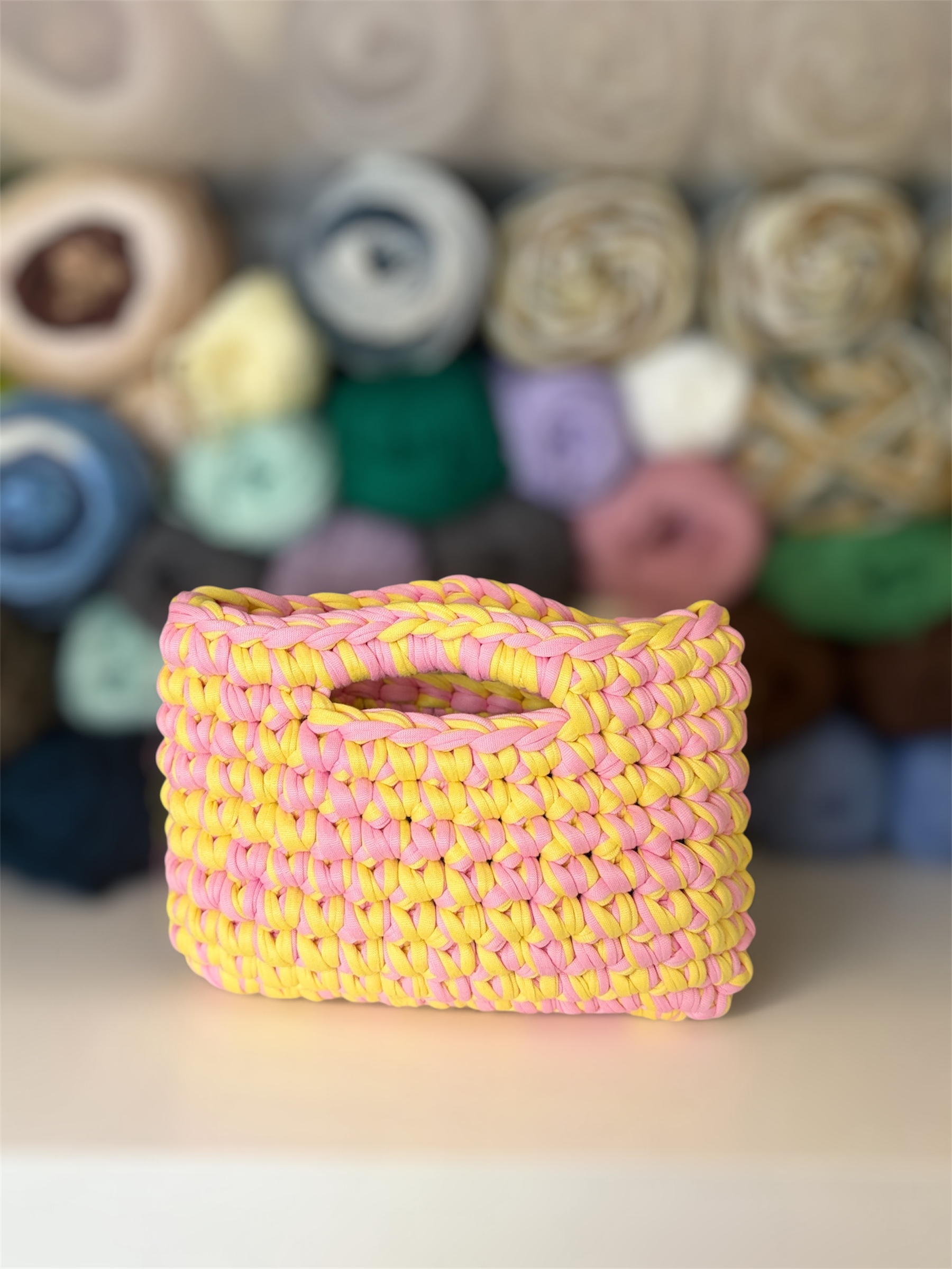 Pink/yellow bag