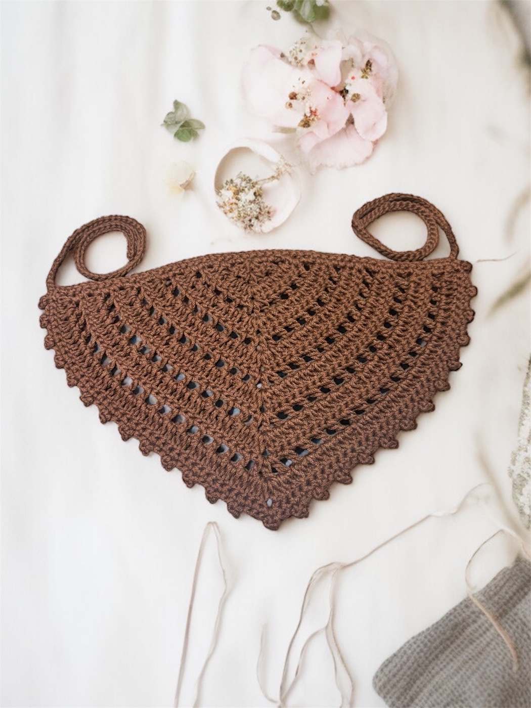 Brown Picot Bandana
